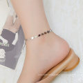 js006 18K gold plated sequins ankle bracelet for women ankle fancy chains bracelets beach foot anklets